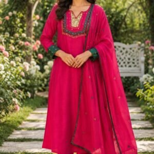 Mulchanderi Fabric Kurta